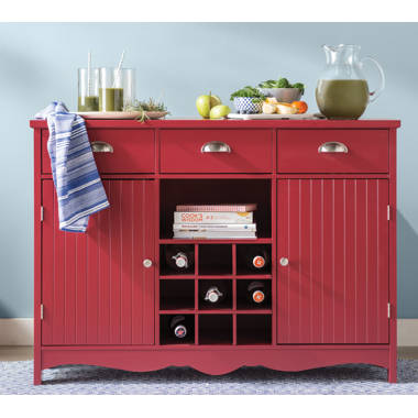 Red deals buffet cabinet